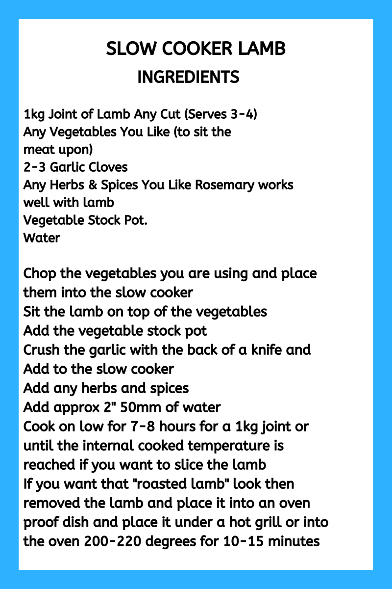 Slow Cooker Lamb With Gravy Made from meat juices Jules The Lazy Cook